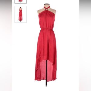White House Black Market High Low Red Dress
